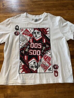 Queen of Sparkles XS T-shirt Black & Red Gameday shirt (15)